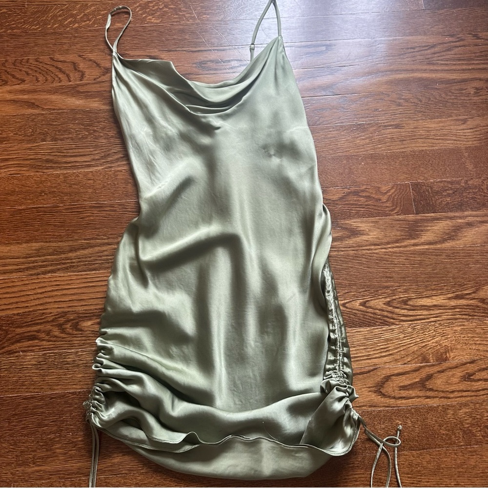 Aritzia/Wilfred Green Silk Dress